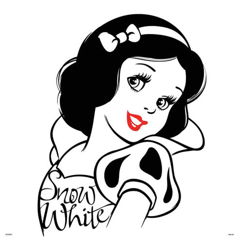 Disney Snow White Black and White Art PS4 Console and Controller Bundle Skin