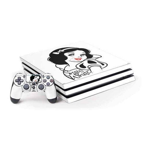 Disney Snow White Black and White Art PS4 Pro Bundle Skin