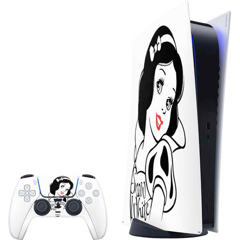 Disney Snow White Black and White Art PlayStation PS5 Skins