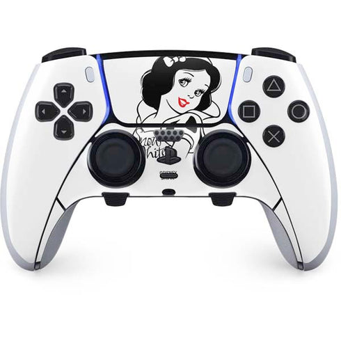 Disney Snow White Black and White Art PS5 DualSense Edge Pro Controller Skin