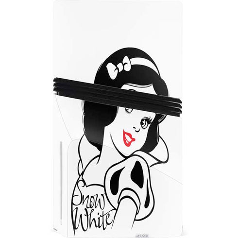 Disney Snow White Black and White Art PS5 Pro Disk Console Skin