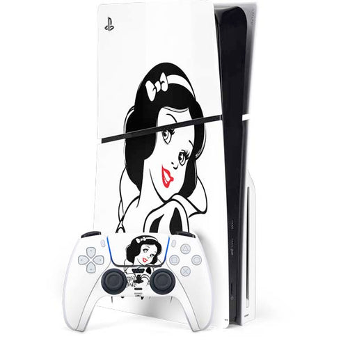 Disney Snow White Black and White Art PlayStation PS5 Skins