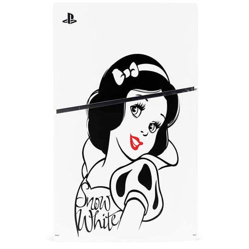 Disney Snow White Black and White Art PS5 Slim Digital Edition Console Skin