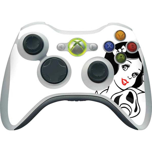 Disney Snow White Black and White Art Xbox 360 Wireless Controller Skin