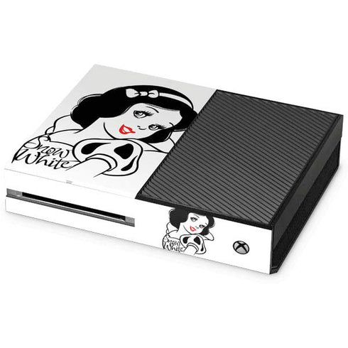 Disney Snow White Black and White Art Xbox One Console Skin
