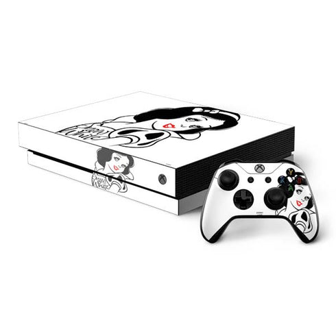 Disney Snow White Black and White Art Xbox One X Bundle Skin