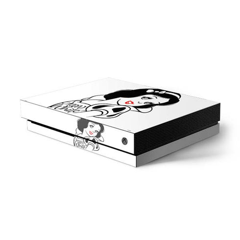 Disney Snow White Black and White Art Xbox One X Console Skin