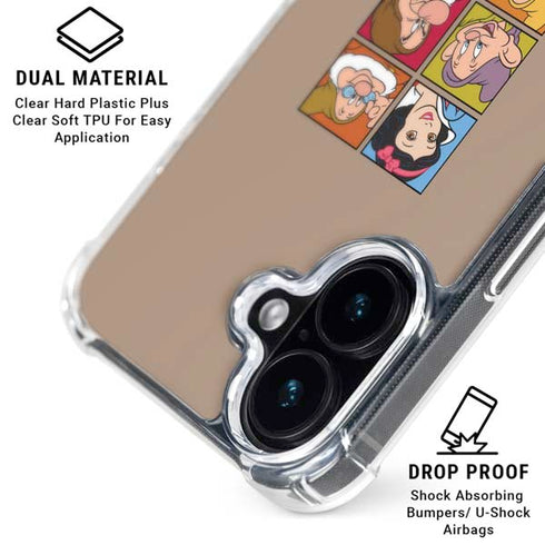 Disney Snow White Character Portraits iPhone 16 Plus Clear Case