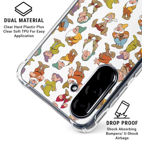 Disney Snow White Dwarfs Pattern Galaxy A36 5G Clear Case