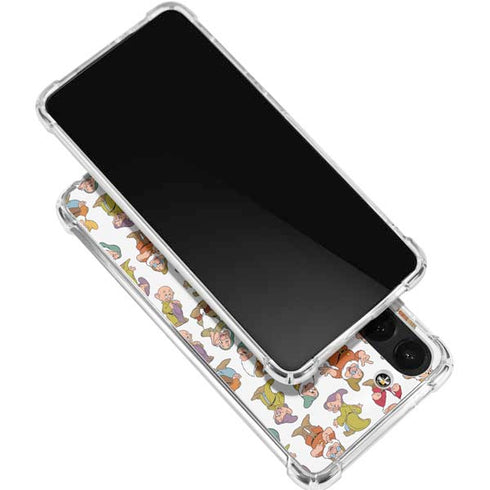 Disney Snow White Dwarfs Pattern Galaxy S24 FE Clear Case