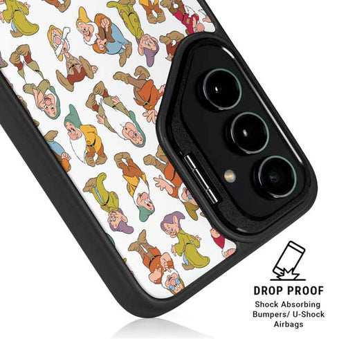 Disney Snow White Dwarfs Pattern Galaxy S25 Kickstand Case