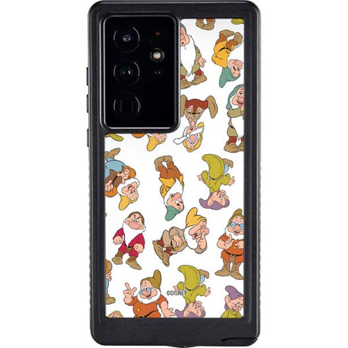 Disney Snow White Dwarfs Pattern Galaxy S24 Ultra Waterproof Case