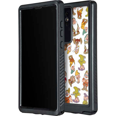 Disney Snow White Dwarfs Pattern Galaxy S24 Ultra Waterproof Case