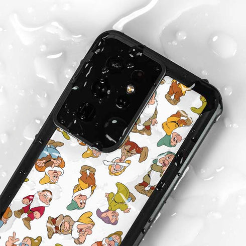 Disney Snow White Dwarfs Pattern Galaxy S24 Ultra Waterproof Case