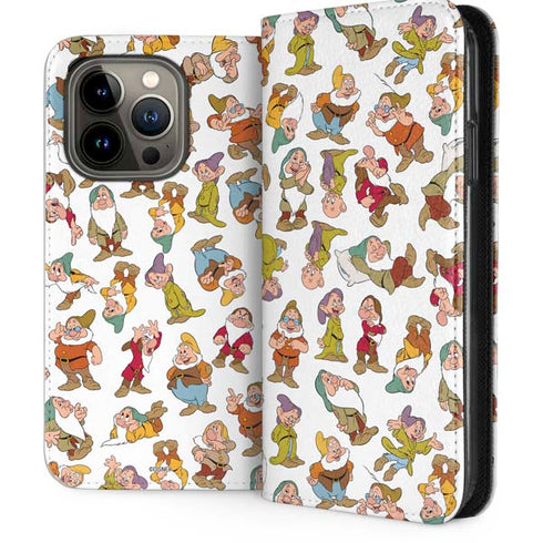 Disney Snow White Dwarfs Pattern iPhone 13 Pro Folio Case