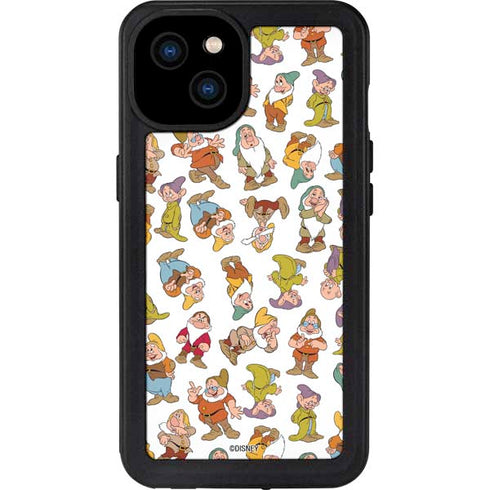 Disney Snow White Dwarfs Pattern iPhone 15 Plus Waterproof Case