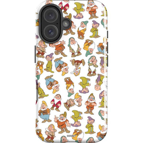 Disney Snow White Dwarfs Pattern iPhone 16 Plus Impact Case