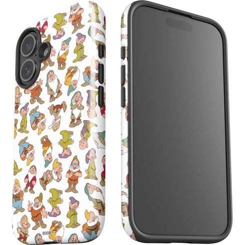 Disney Snow White Dwarfs Pattern iPhone 16 Plus Impact Case