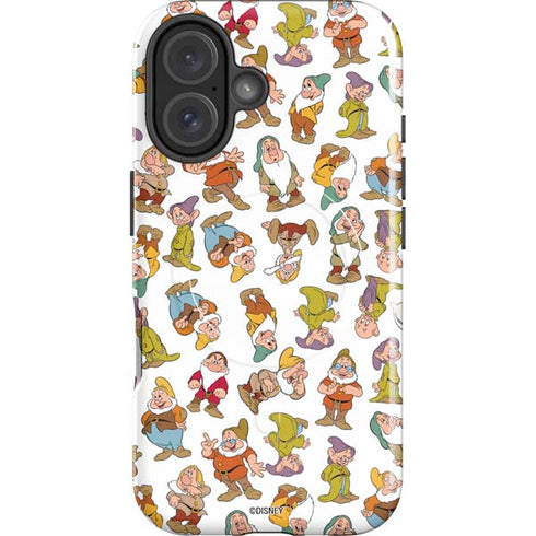 Disney Snow White Dwarfs Pattern iPhone 16 Plus Magsafe Impact Case