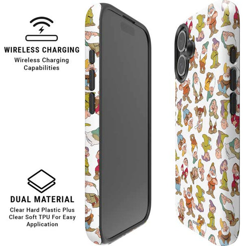 Disney Snow White Dwarfs Pattern iPhone 16 Plus Magsafe Impact Case