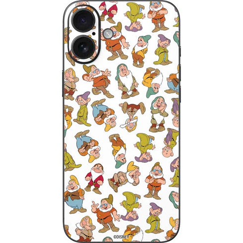 Disney Snow White Dwarfs Pattern iPhone 16 Plus Skin