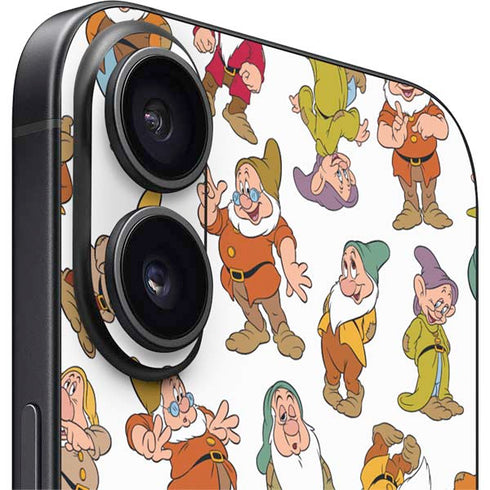 Disney Snow White Dwarfs Pattern iPhone 16 Plus Skin