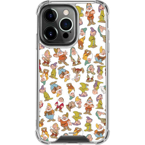 Disney Snow White Dwarfs Pattern iPhone 16 Pro Clear Case
