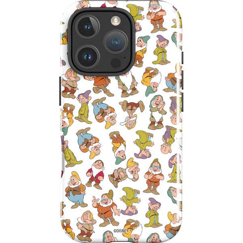 Disney Snow White Dwarfs Pattern iPhone 16 Pro Impact Case