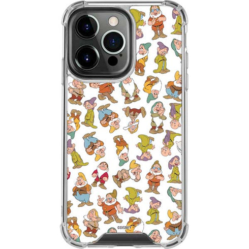 Disney Snow White Dwarfs Pattern iPhone 16 Pro Max Clear Case