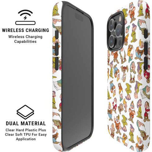 Disney Snow White Dwarfs Pattern iPhone 16 Pro Max Magsafe Impact Case