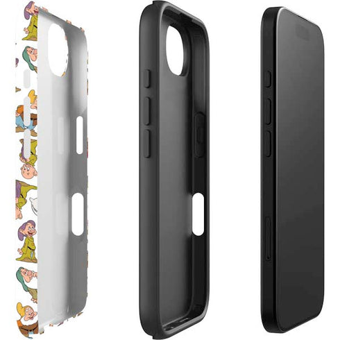 Disney Snow White Dwarfs Pattern iPhone 16e Impact Case