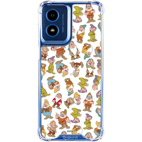 Disney Snow White Dwarfs Pattern Moto G 5G (2024) Clear Case
