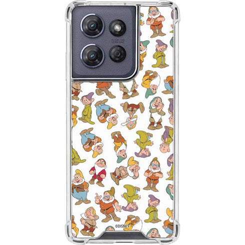 Disney Snow White Dwarfs Pattern Moto G Play 5G (2025) Clear Case
