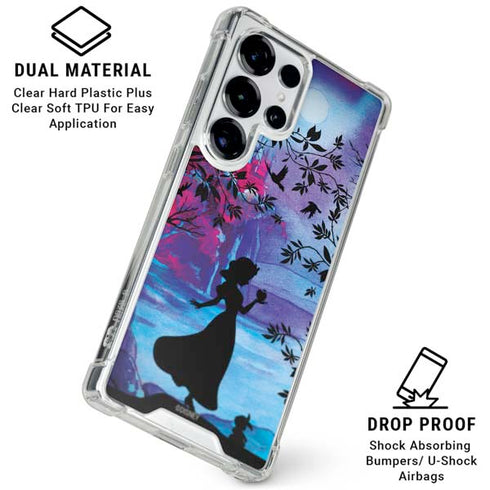 Disney Snow White Enchanted Forest Silhouette Galaxy S26 Ultra Clear Case