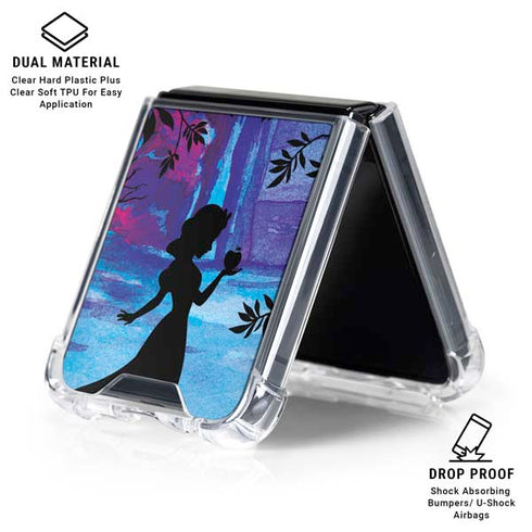 Disney Snow White Enchanted Forest Silhouette Galaxy Z Flip6 Clear Case