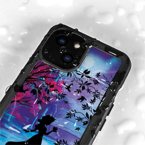 Disney Snow White Enchanted Forest Silhouette iPhone 15 Plus Waterproof Case