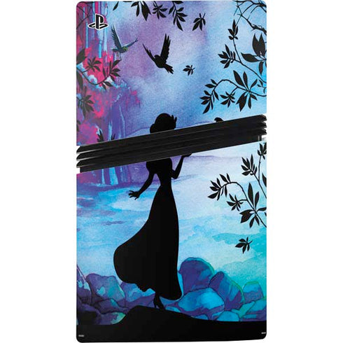 Disney Snow White Enchanted Forest Silhouette PS5 Pro Console Skin