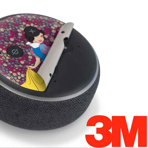 Disney Snow White Character with Floral Pattern Amazon Echo Dot Skin