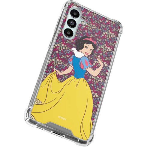 Disney Snow White Character with Floral Pattern Galaxy A16 5G Clear Case