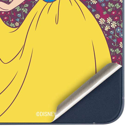 Disney Snow White Character with Floral Pattern Galaxy A36 5G Skin