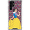 Disney Snow White Character with Floral Pattern Galaxy S23 Ultra Clear Case