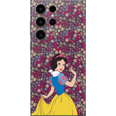 Disney Snow White Character with Floral Pattern Galaxy Skins