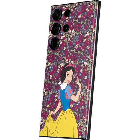 Disney Snow White Character with Floral Pattern Galaxy Skins
