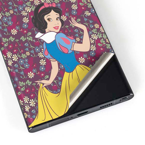 Disney Snow White Character with Floral Pattern Galaxy Skins