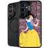 Disney Snow White Character with Floral Pattern Galaxy S25 Kickstand Case