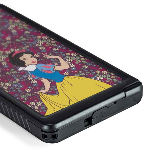Disney Snow White Character with Floral Pattern Galaxy S24 Ultra Waterproof Case