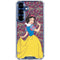 Disney Snow White Character with Floral Pattern Galaxy S25 Clear Case
