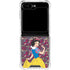 Disney Snow White Character with Floral Pattern Galaxy Z Flip6 Clear Case