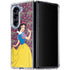 Disney Snow White Character with Floral Pattern Galaxy Z Fold5 5G Clear Case
