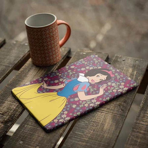 Disney Snow White Character with Floral Pattern iPad Skins